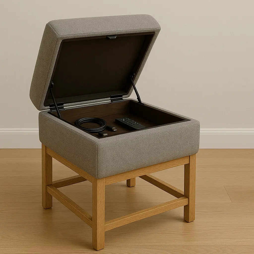 “FootStash” – Secret Storage in a Footrest