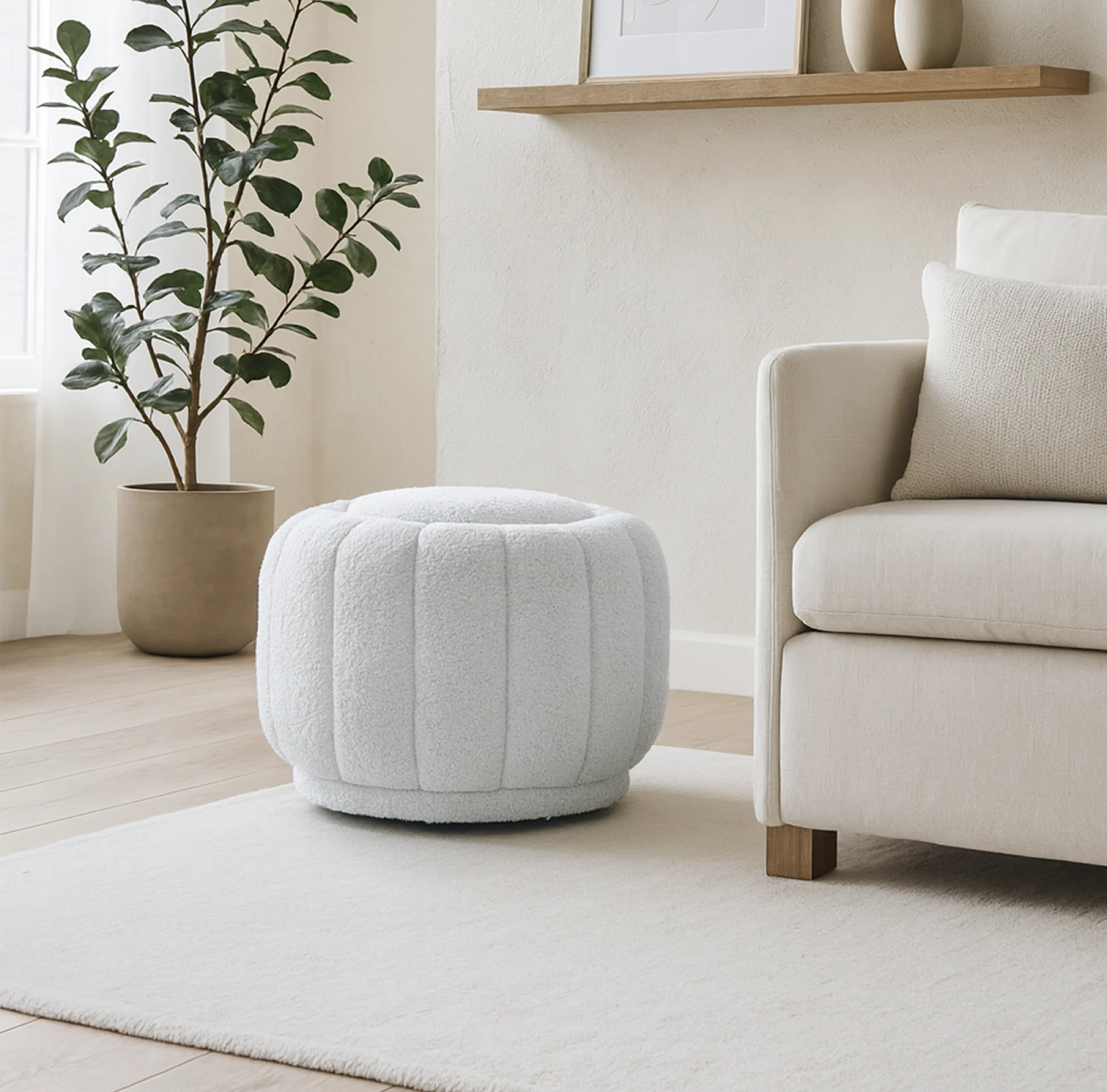 Bouclé pouf
